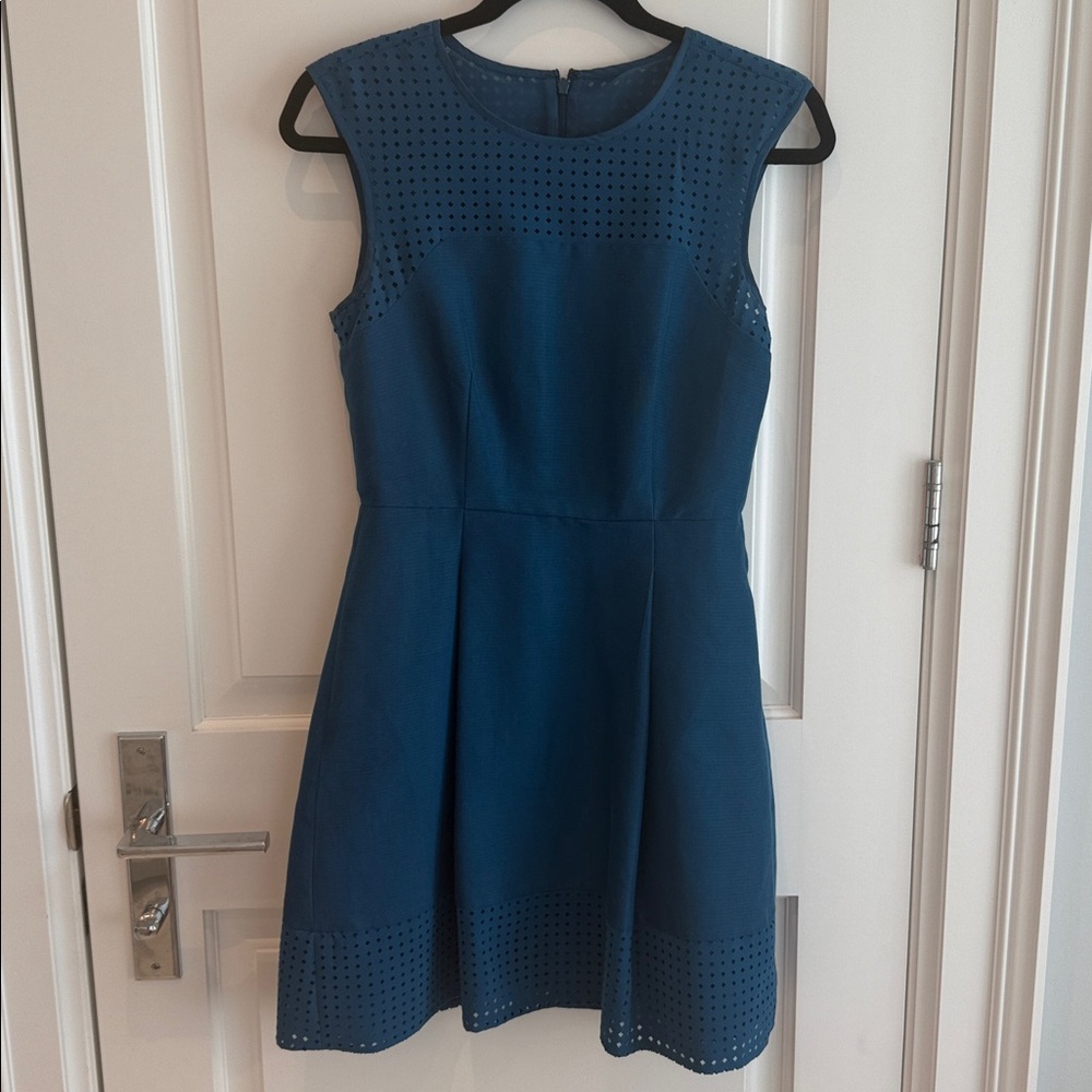 Sleeveless Teal A-Line Dress